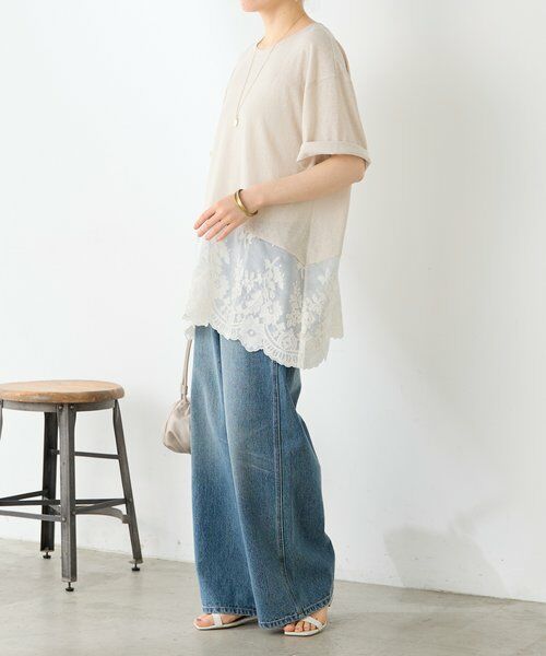 BEARDSLEY / ビアズリー カットソー | 裾シアー刺繍Tee | 詳細27