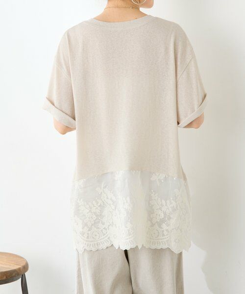 BEARDSLEY / ビアズリー カットソー | 裾シアー刺繍Tee | 詳細7