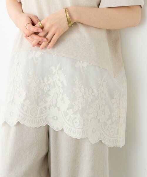 BEARDSLEY / ビアズリー カットソー | 裾シアー刺繍Tee | 詳細8