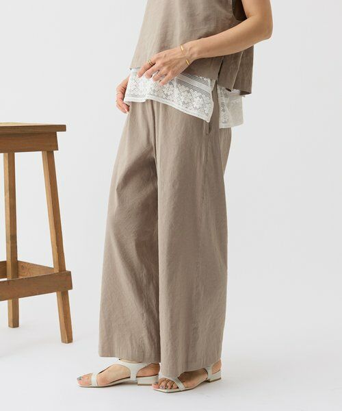 BEARDSLEY / ビアズリー その他パンツ | リネンストレッチウエストリブワイドパンツ【セットアップ】 | 詳細2