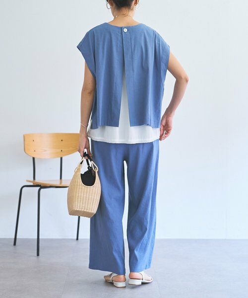 BEARDSLEY / ビアズリー その他パンツ | リネンストレッチウエストリブワイドパンツ【セットアップ】 | 詳細20