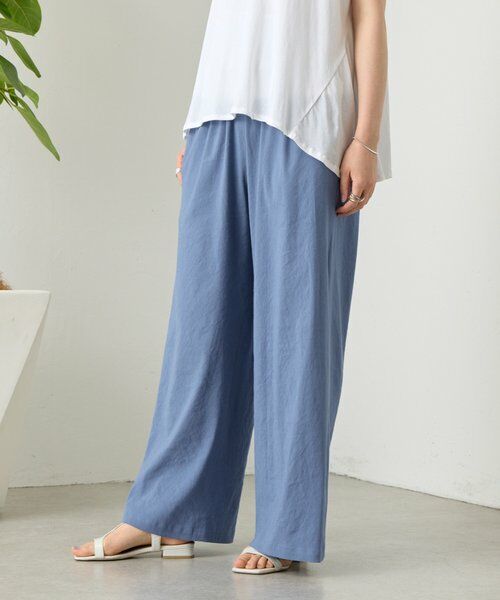 BEARDSLEY / ビアズリー その他パンツ | リネンストレッチウエストリブワイドパンツ【セットアップ】 | 詳細23