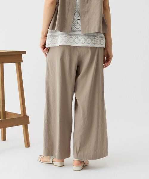 BEARDSLEY / ビアズリー その他パンツ | リネンストレッチウエストリブワイドパンツ【セットアップ】 | 詳細3