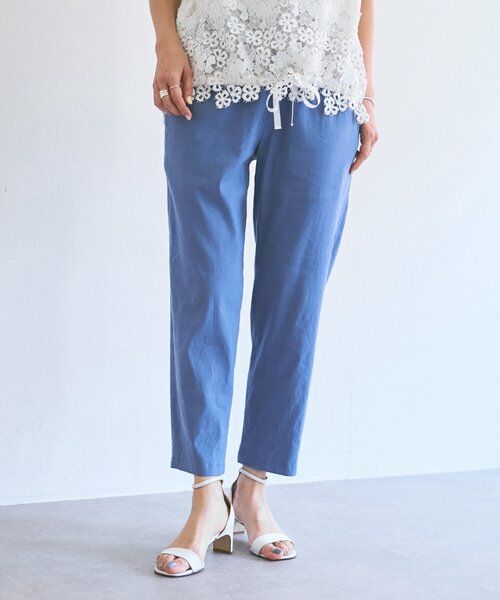 BEARDSLEY / ビアズリー その他パンツ | リネンストレッチウエストリブスリムパンツ【セットアップ】 | 詳細1