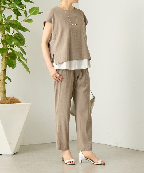 BEARDSLEY / ビアズリー その他パンツ | リネンストレッチウエストリブスリムパンツ【セットアップ】 | 詳細22