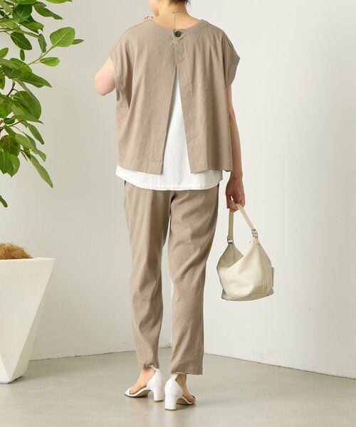 BEARDSLEY / ビアズリー その他パンツ | リネンストレッチウエストリブスリムパンツ【セットアップ】 | 詳細23