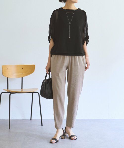 BEARDSLEY / ビアズリー その他パンツ | リネンストレッチウエストリブスリムパンツ【セットアップ】 | 詳細24
