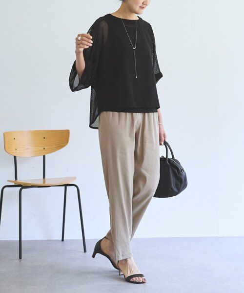 BEARDSLEY / ビアズリー その他パンツ | リネンストレッチウエストリブスリムパンツ【セットアップ】 | 詳細25