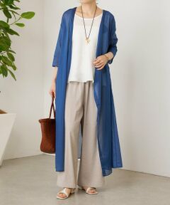 BEARDSLEY / ビアズリー ロング・マキシ丈ワンピース | コットンシアーカシュクールワンピ