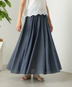 BEARDSLEY / ビアズリー ロング・マキシ丈スカート | 《6/13(土)12：00予約開始》ライトデニムフレアスカート