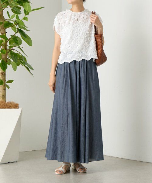 BEARDSLEY / ビアズリー ロング・マキシ丈スカート | 《6/13(土)12：00予約開始》ライトデニムフレアスカート | 詳細6