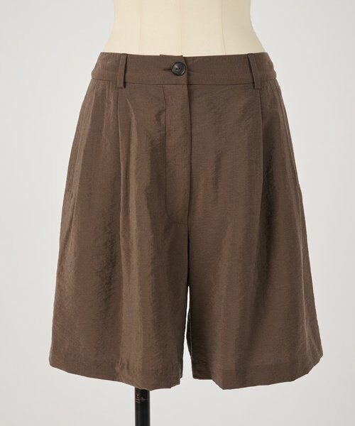BEARDSLEY / ビアズリー ショート・ハーフ・半端丈パンツ | 《CORDERA》シルクショートパンツ（ブラウン）