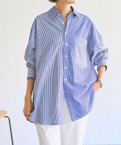 BEARDSLEY / ビアズリー シャツ・ブラウス | ストライプパッチワークシャツ