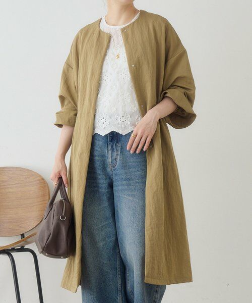 BEARDSLEY / ビアズリー その他アウター | FWバルーン袖フレアーコート（キャメル）