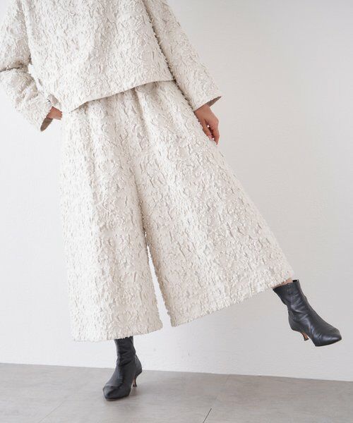 BEARDSLEY / ビアズリー その他パンツ | もこもこ花ジャガードキュロット《15 quinze》 | 詳細5