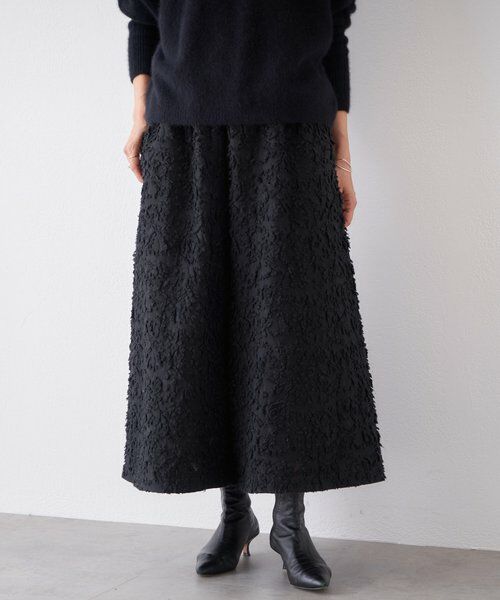 BEARDSLEY / ビアズリー その他パンツ | もこもこ花ジャガードキュロット《15 quinze》（ブラック）