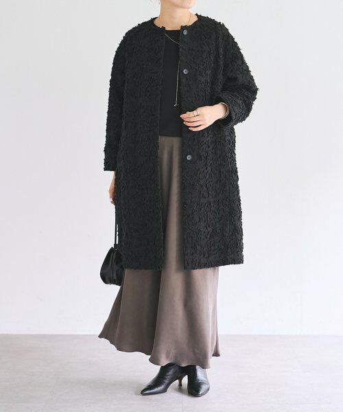 BEARDSLEY / ビアズリー その他アウター | 《7/8(水)12時予約》もこもこ花ジャガードコート《15 quinze》 | 詳細1