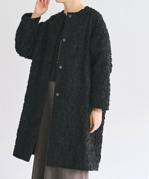 BEARDSLEY / ビアズリー その他アウター | 《7/8(水)12時予約》もこもこ花ジャガードコート《15 quinze》 | 詳細5