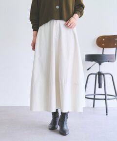 BEARDSLEY / ビアズリー ロング・マキシ丈スカート | ライトチノフレアスカート【セットアップ】