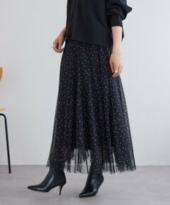 BEARDSLEY / ビアズリー ロング・マキシ丈スカート | 《近日予約予定》ドットチュールロングスカート