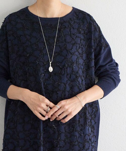 BEARDSLEY / ビアズリー ニット・セーター | 《7/17(金)12：00予約開始》星刺繍ニットチュニック | 詳細1