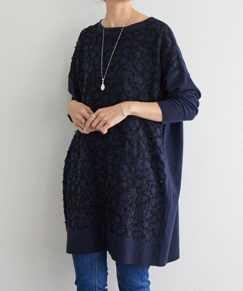 BEARDSLEY / ビアズリー ニット・セーター | 《7/17(金)12：00予約開始》星刺繍ニットチュニック | 詳細3