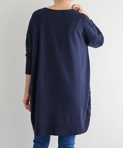 BEARDSLEY / ビアズリー ニット・セーター | 《7/17(金)12：00予約開始》星刺繍ニットチュニック | 詳細4