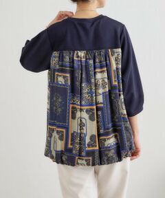BEARDSLEY / ビアズリー カットソー | 後ろプリントコンビプルオーバー