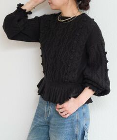 BEARDSLEY / ビアズリー ニット・セーター | ペプラムケーブルニット