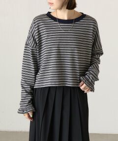 BEARDSLEY / ビアズリー カットソー | ボーダークロップロンTee《FRIPIER》