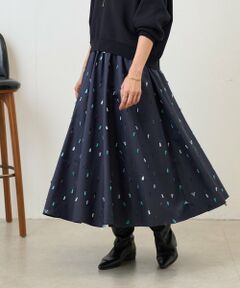 BEARDSLEY / ビアズリー ロング・マキシ丈スカート | フェザー刺繍スカート