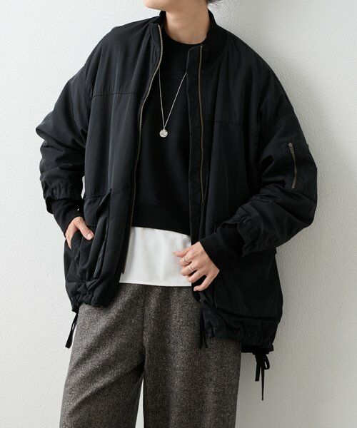 BEARDSLEY / ビアズリー ブルゾン | 《8/28(金)12:00予約開始》フレアMA-1ブルゾン（ブラック）