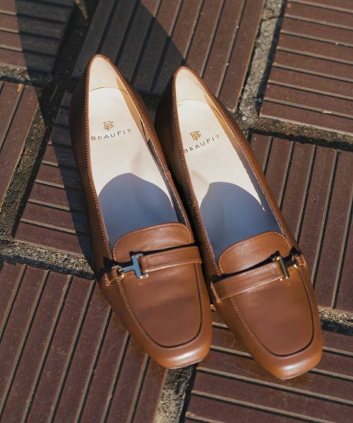 BEAUFIT / ビューフィット パンプス | BEAUFIT A22Y ソフトスクエアトウモカパンプス ブラウン パンプス | 詳細1