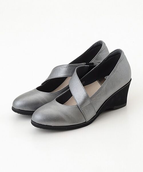 BeauFort / ビューフォート パンプス | ななめストラップウェッジソールパンプス | 詳細1