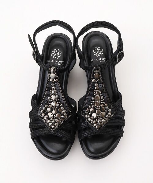 BeauFort / ビューフォート サンダル | 軽量スパンコールビジューサンダル | 詳細2