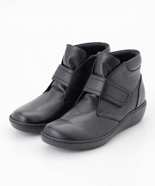 BeauFort/ビューフォート ビューウォーク 4E オパンケベルクロブーツ スムースブラック 23.0cm