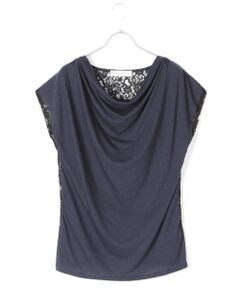 BEAUTY&YOUTH UNITED ARROWS / ビューティー&ユース ユナイテッドアローズ カットソー | BY レーヨンコットン×レース カットソー