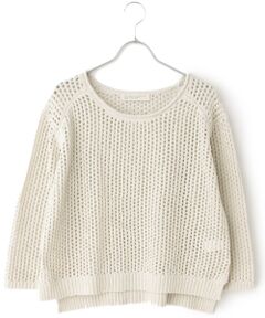 BEAUTY&YOUTH UNITED ARROWS / ビューティー&ユース ユナイテッドアローズ ニット・セーター | BY ラメ7Gメッシュ7分袖ニットプルオーバー