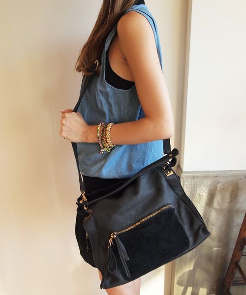 BEAUTY&YOUTH UNITED ARROWS / ビューティー&ユース ユナイテッドアローズ トートバッグ | BYTF コンビレザージップ2ウェイトートバッグ | 詳細2
