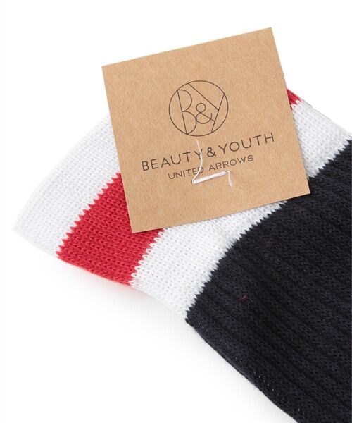 BEAUTY&YOUTH UNITED ARROWS / ビューティー&ユース ユナイテッドアローズ ソックス | by 2トーン リブ ラインソックス | 詳細1