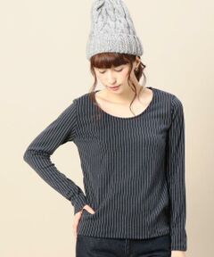 BEAUTY&YOUTH UNITED ARROWS / ビューティー&ユース ユナイテッドアローズ カットソー | BY ピンストライプ ラウンドネックロングスリーブ