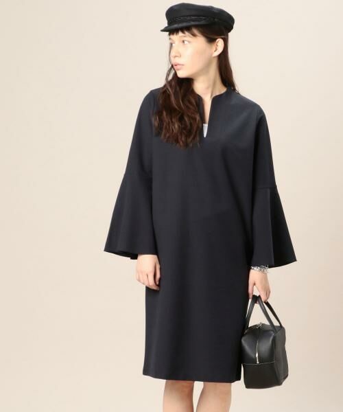 セール By ツイルコットン スキッパー フレアワンピース ミニ丈 ひざ丈ワンピース Beauty Youth United Arrows ビューティ ユース ユナイテッドアローズ ファッション通販 タカシマヤファッションスクエア