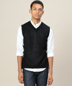 BEAUTY&YOUTH UNITED ARROWS / ビューティー&ユース ユナイテッドアローズ ベスト | BY ストロー コットン アゼ ニットベスト