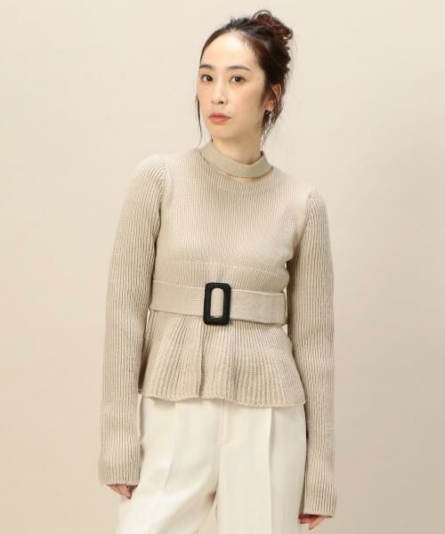 セール Tan ぺプラムニットトップ ニット セーター Beauty Youth United Arrows ビューティ ユース ユナイテッドアローズ ファッション通販 タカシマヤファッションスクエア