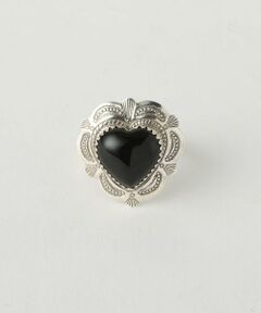 BEAUTY&YOUTH UNITED ARROWS / ビューティー&ユース ユナイテッドアローズ リング | ＜HARPO＞ハート×ストーンモチーフ シルバーリング