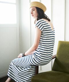 BEAUTY&YOUTH UNITED ARROWS / ビューティ&ユース ユナイテッドアローズ ロング・マキシ丈ワンピース | 【別注】＜Le minor＞∴バックVネックショートスリーブワンピース