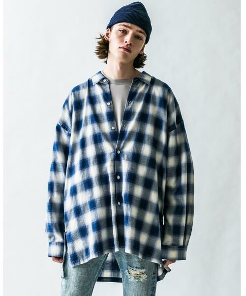 BEAUTY&YOUTH UNITED ARROWS / ビューティー&ユース ユナイテッドアローズ シャツ・ブラウス | ＜monkey time＞  OMBRE CHECK LONG SHIRT/シャツ | 詳細2