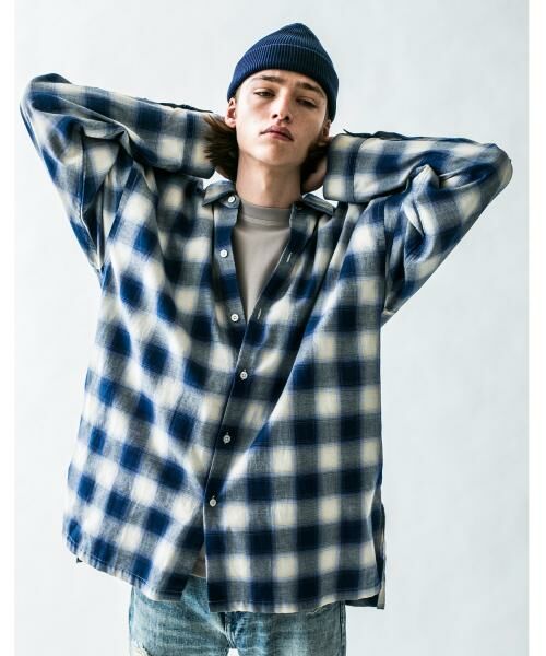 BEAUTY&YOUTH UNITED ARROWS / ビューティー&ユース ユナイテッドアローズ シャツ・ブラウス | ＜monkey time＞  OMBRE CHECK LONG SHIRT/シャツ | 詳細4