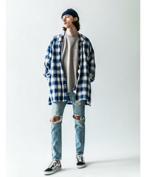 BEAUTY&YOUTH UNITED ARROWS / ビューティー&ユース ユナイテッドアローズ シャツ・ブラウス | ＜monkey time＞  OMBRE CHECK LONG SHIRT/シャツ | 詳細5