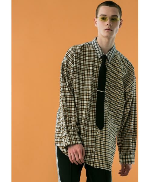 BEAUTY&YOUTH UNITED ARROWS / ビューティー&ユース ユナイテッドアローズ シャツ・ブラウス | ＜monkey time＞ TARTAN CHECK PANEL OVER SIZED REG/シャツ | 詳細1